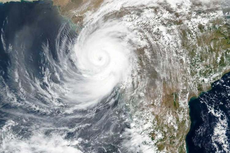 Cyclone Montha landfall